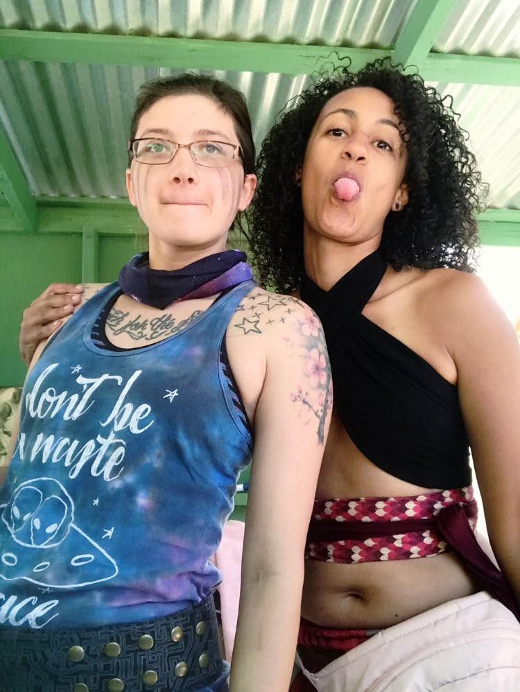 Kuma and Heda volunteering at Troll. WoW 2019