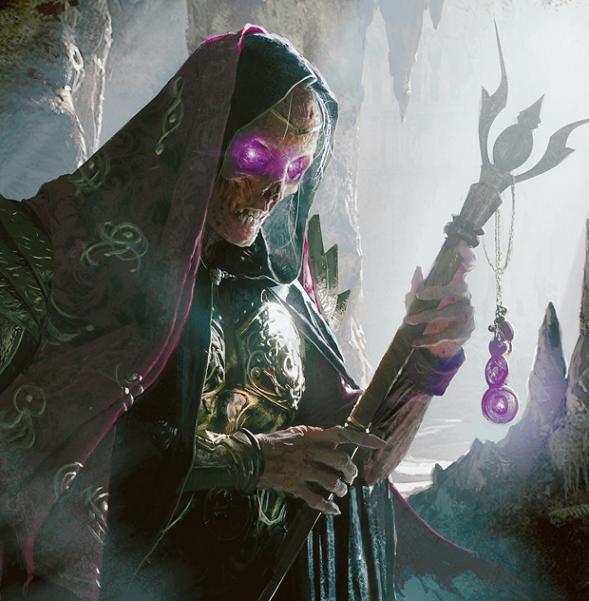 A lich empowering a phylactery with their essence.
